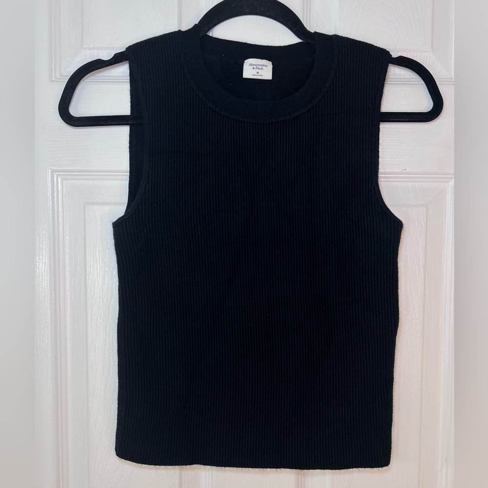Abercrombie and Fitch Black‎ Ribbed Knit Sweater Size Medium